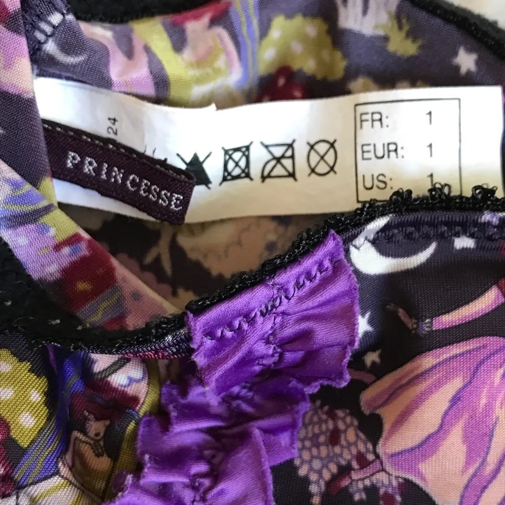 Made in France Princesse Tam•Tam Bra&Panty SET Milkmaid Celestial Moon & Stars